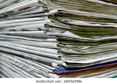 Collection Old Newspaper Stacked Piled Ready Stock Photo 1407663986 ...