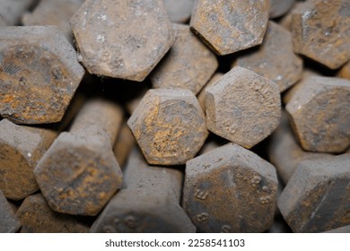 a collection of old steel screws - Shutterstock ID 2258541103