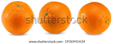 collection of orange fruits isolated on white background. healthy food. clipping path