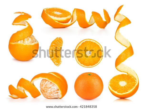 Collection Orange Slice Orange Peeled Skin Stock Photo Edit Now 421848358