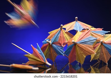 Collection Of Paper Cocktail Umbrellas