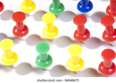 collection of paper with push pins - Shutterstock ID 84048475