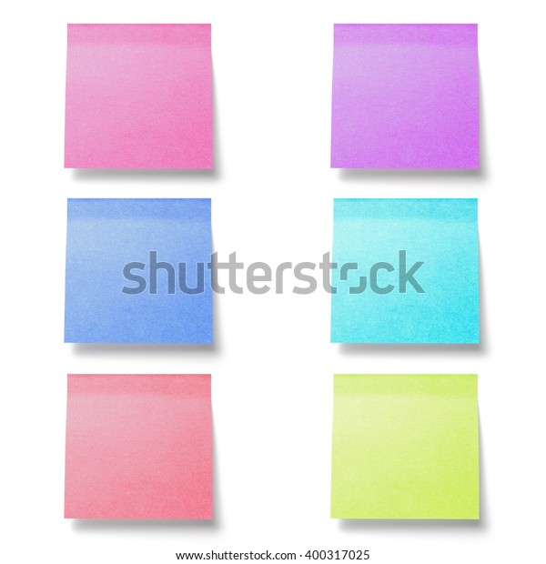 Collection Post Paper Note Isolated On Stock Photo (Edit Now) 400317025