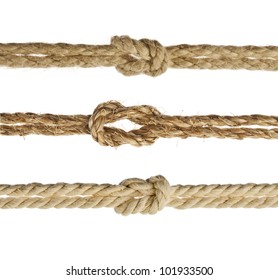 Collection Set Ropes Knot Close Isolated Stock Photo 101933500 ...