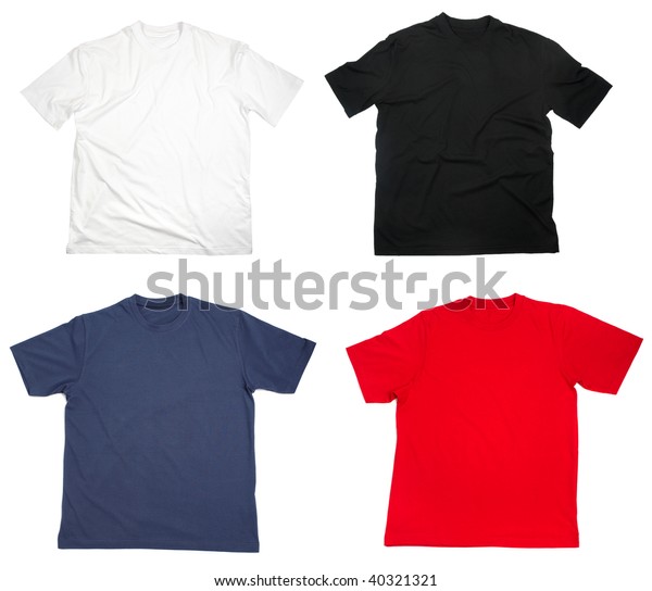 Collection T Shirts On White Background Stock Photo (Edit Now) 40321321