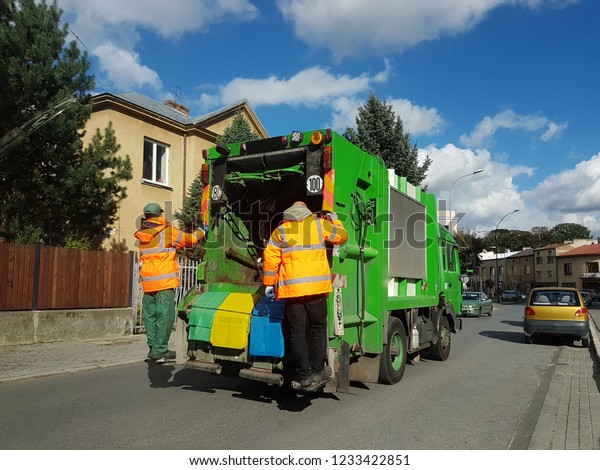 Collection and transportation of domestic\
garbage by municipal service employees. Control of the ecological\
situation in cities. Utilization of human waste. Limited speed.\
Territory cleaning