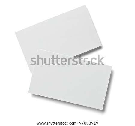 collection of various  blank white paper on white background with clipping path