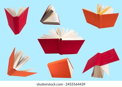 collection of various books isolated on blue background. each one is shot separately - Powered by Shutterstock