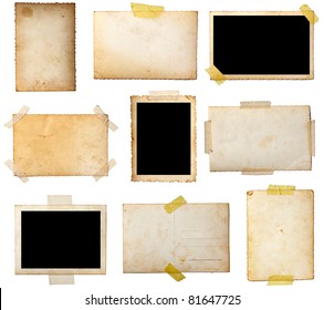 collection of various  old photos on white background. each one is shot separately - Shutterstock ID 81647725
