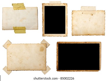 collection of various  old photos on white background. each one is shot separately - Shutterstock ID 85002226