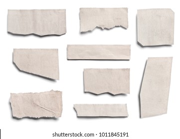collection of various pieces of news paper on white background. each one is shot separately - Shutterstock ID 1011845191