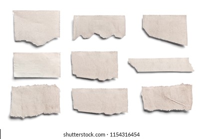 collection of various pieces of news paper on white background. each one is shot separately - Shutterstock ID 1154316454