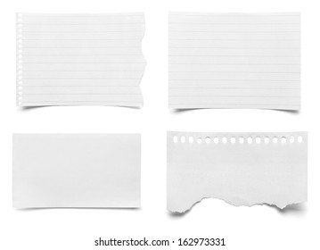 collection of various pieces of note paper on white background. each one is shot separately - Shutterstock ID 162973331