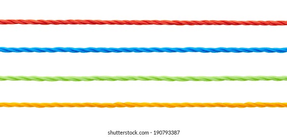 Collection Various Strings On White Background Stock Photo 190793387 ...