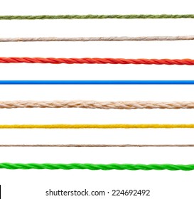 Collection Various Strings On White Background Stock Photo 224692492 ...