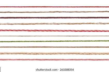 collection of  various strings on white background. each one is shot separately - Shutterstock ID 261008354