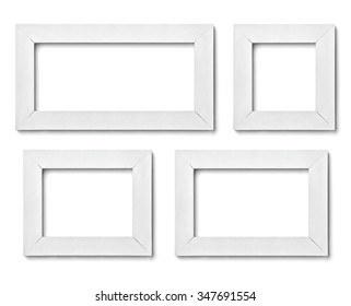 Collection Various White Wood Frames On Stock Photo 347691554 ...