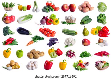 collection of lot vegetables isolated on white background. large depth of field of the frame - Powered by Shutterstock