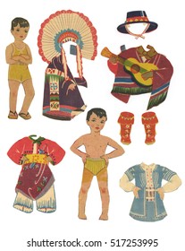 Collection Of Vintage Paper Doll From '40 