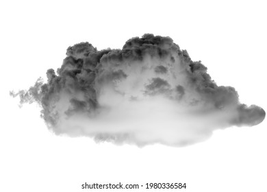 Collections Of Separate White Clouds On A Black Background Have Real Clouds. White Cloud Isolated On A Black Background Realistic Cloud. White Fluffy Cumulus Cloud Isolated Cutout On Black Background.