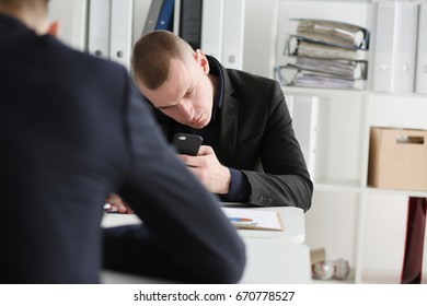 The Collector Tries To Call The Debtor From The Mobile Phone