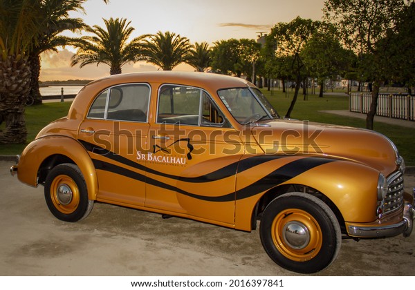 Collector\'s car, photographed in Jardim\
Oudinot, Ílhavo, Aveiro Portugal August 11,\
2019.