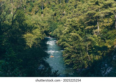 The Collegats Gorge A Natural Pass Between Pallars Jussà And Pallars Sobirà 5 Km Long Crack Opened Between High Rock Walls Where The River Noguera Pallaresa Flows Heading South