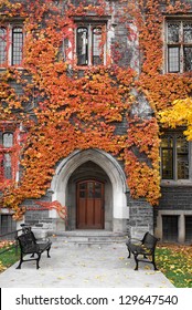 College Building With Gothic Architecture