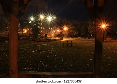 College Campus At Night