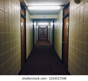 College Dorm Hallway