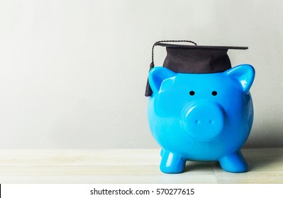 College graduate student diploma piggy bank