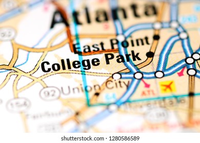 College Park. Georgia. USA On A Map