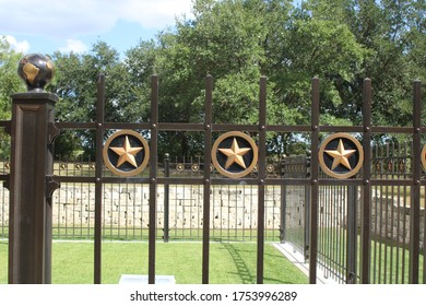 College Station, Texas - October 10 2019: George H. W. Bush Presidential Library grave site of George H. W. and Barbara Bush