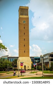 College Station, Texas, USA - 01 September 2019: Albritton Bell Tower On Campus Of Texas A&M University