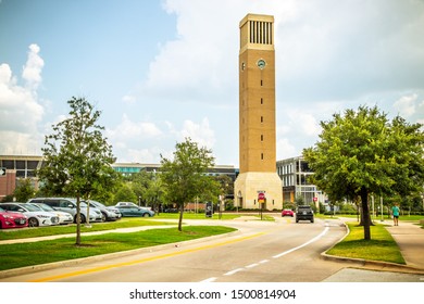 College Station, Texas, USA - 01 September 2019: Albritton Bell Tower On Campus Of Texas A&M University