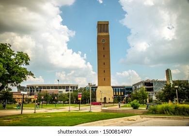 College Station, Texas, USA - 01 September 2019: Albritton Bell Tower On Campus Of Texas A&M University