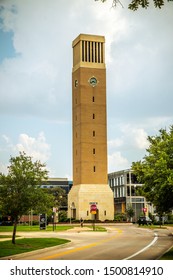 College Station, Texas, USA - 01 September 2019: Albritton Bell Tower On Campus Of Texas A&M University