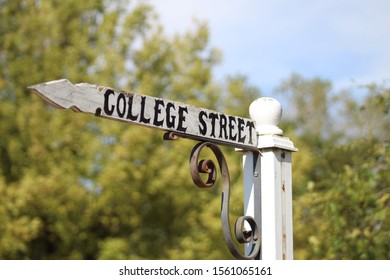 College Street Sign Grand Island Nebraska