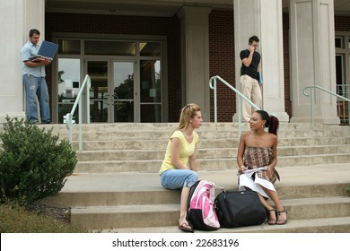 College Students On Campus.