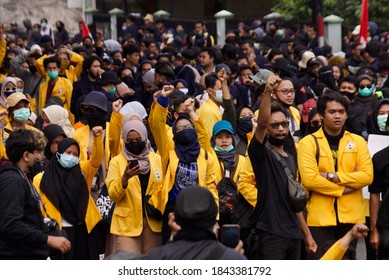 College Students Protest Against Omnibus Law In Magelang, Central Java, Indonesia, October 13th, 2020. 