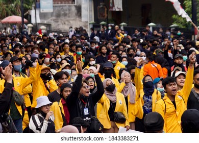 College Students Protest Against Omnibus Law In Magelang, Central Java, Indonesia, October 13th, 2020. 