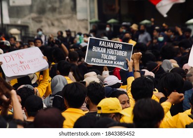 College Students Protest Against Omnibus Law In Magelang, Central Java, Indonesia, October 13th, 2020. 