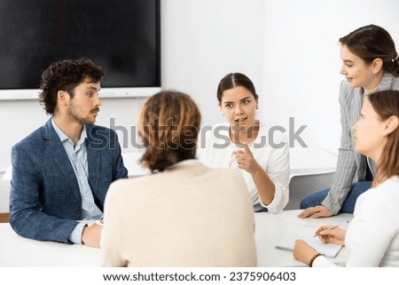 College students in study group preparing for test together