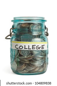 College Tuition Education Savings Money In Jar