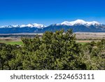 Collegiant mountains from the Collegiant mountain Scenic overlook near Buena Vista Colorado