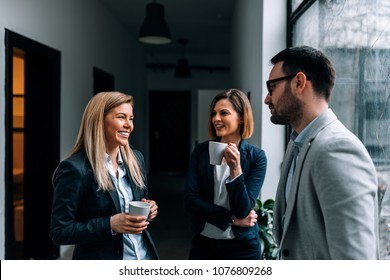 Collegues Having A Coffee Break.