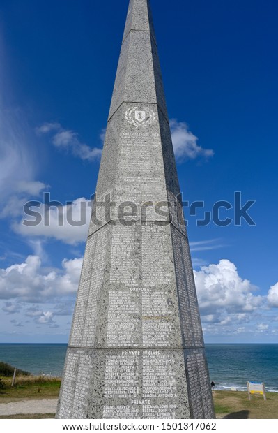 Collevillesurmer Omaha Beach France September 5th2019 Stock