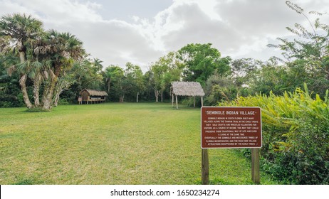 Collier-Seminole State Park - JAN 18, 2020 - Seminole Indian Sign And Village Exhibit