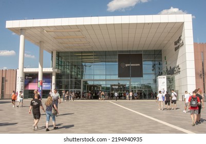 Cologne August 2022: Entrance To The Cologne Fair. Gamescom 2022