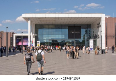 Cologne August 2022: Entrance To The Cologne Fair. Gamescom 2022